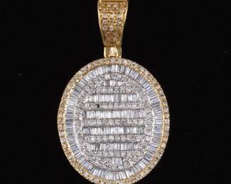 Ladies TwoTone Gold and Diamond Pendant 