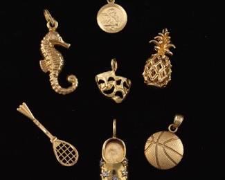 Collection of Gold and Diamond Charms 