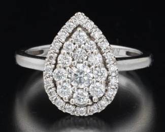 Ladies KEEPSAKE Gold and Diamond Ring 