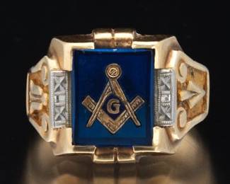 10K Yellow Gold Masonic Ring