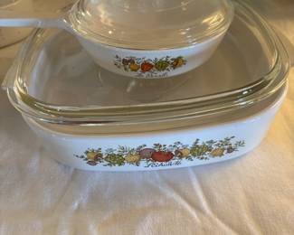Vintage CorningWare Spice of Life L’Echalote carrerole dishes with lids