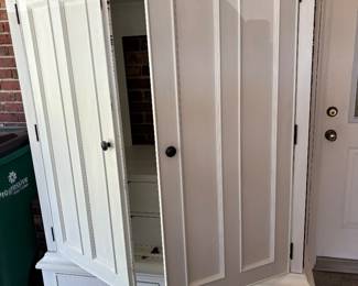 Very nice white wooden entertainment center