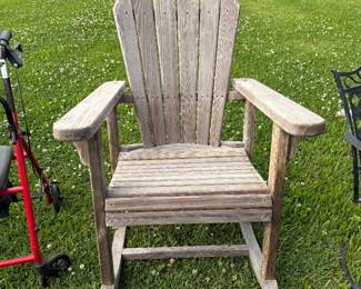 Large wooden rocking chair