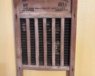 Antique National Washboard Co. No. 801 “The Brass King” washboard