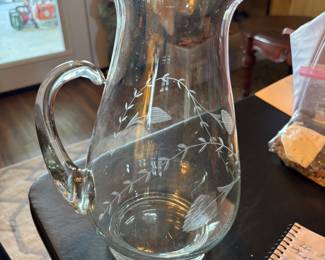 Vintage Princess House Heritage crystal pitcher 
