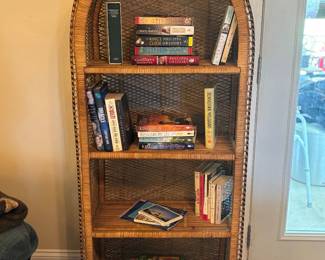 4.5’ Vintage Rattan Bookshelf