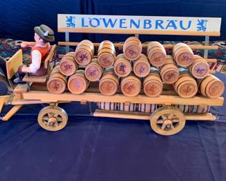 Detail of Lowenbrau Horse and Cart set