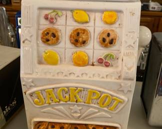 Vintage Treasure Craft Jackpot Slot Machine cookie jar