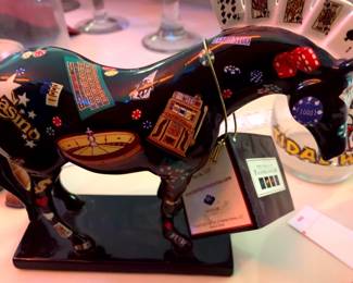 "Five Card Stud" figurine from The Trail of Painted Ponies collection