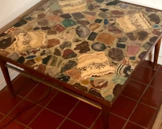 Agate specimen table