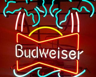 Vintage Budweiser "Double Palm" neon sign 