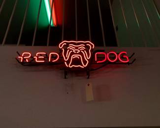 Vintage Miller Red Dog neon beer sign