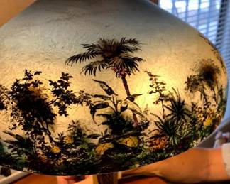 Reverse Painted Tiffany-style Lamp