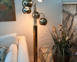 Mid century five globe light fixture