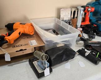 Electric Tacket snd Assorted Tools & Supplies