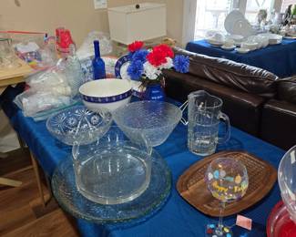 Lots of Serving Bowls; Paper Goods and much more