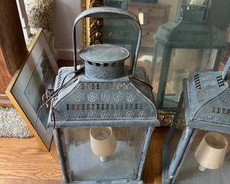 French large Galvanized lanterns