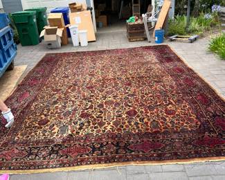 Vintage rug Persian with poems 
