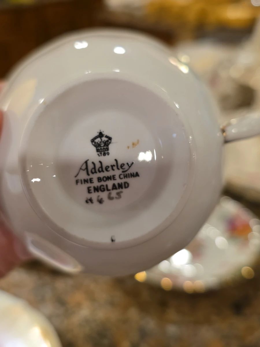 Adderley Fine Bone China Teacup and Saucer Set second image