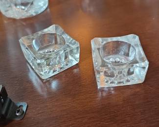 Glass Ice Cube Votive Candle Holders