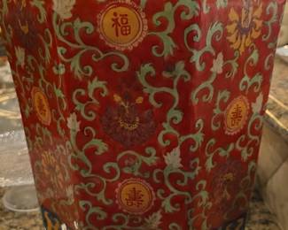Vintage Chinese Export Porcelain Ginger Jar Lamp second image