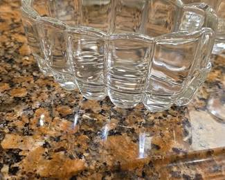 Princess House Crystal Oval Scalloped Dish