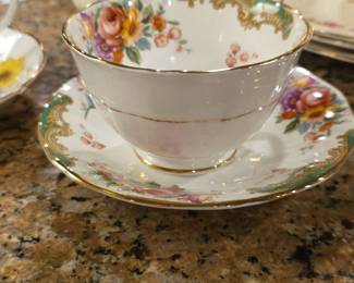 Adderley Fine Bone China Teacup and Saucer Set