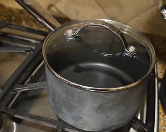 AllClad HA HardAnodized Nonstick Saucepan with Lid