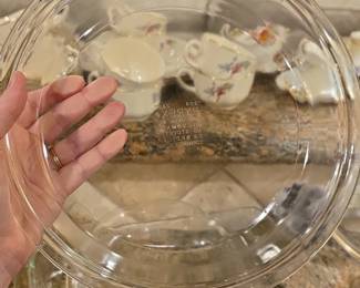 Pyrex Clear Glass Round Casserole Dish Lid