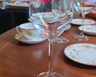 Set of Crystal Wine Glasses