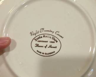Santa Anita Ware Night Blooming Cereus Plate second image