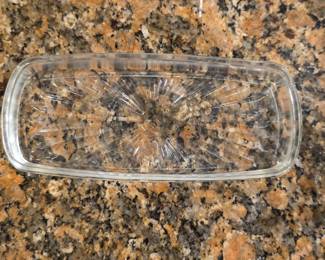 Anchor Hocking Wexford Pattern Glass Butter Dish Lid