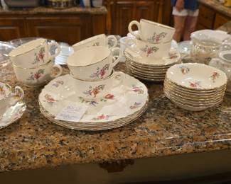 Homer Laughlin Priscilla Pattern Teacup and Saucer Set