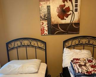 Black Metal Scroll Headboard