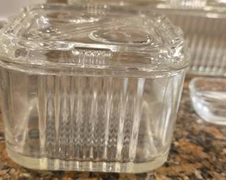 Anchor Hocking FireKing Harvest Vegetable Pattern Glass Refrigerator Dish second image