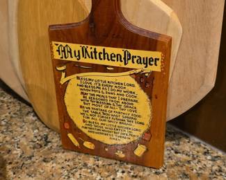 My Kitchen Prayer Wooden Cutting Board