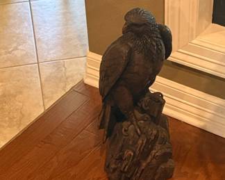 Resin Eagle Statue on Rock Base