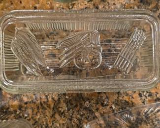 Federal Glass Vegetable Refrigerator Dish