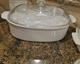 CorningWare French White FB Liter Casserole Dish with Lid