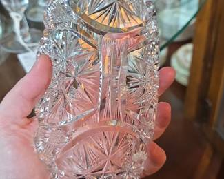 American Brilliant Cut Glass Relish Dish second image