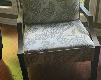 Damask Upholstered Accent Chair