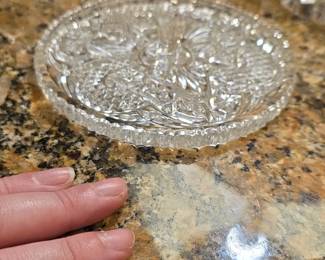 American Brilliant Period Cut Glass Cake Stand second image