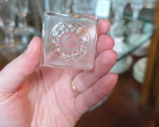 Glass Ice Cube Votive Candle Holders second image