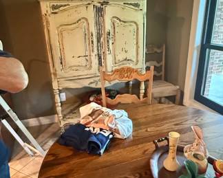 Distressed French Country Style Cabinet