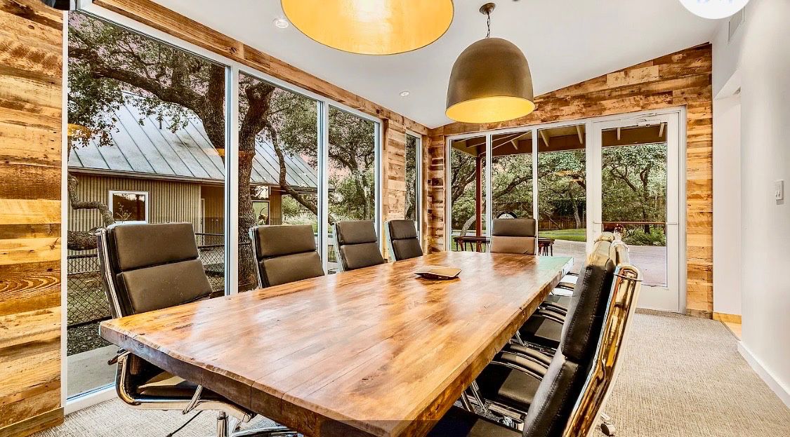 Great solid wood conference table 