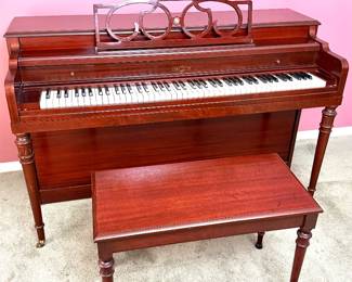 Cable-Nelson Upright Piano with Matching Bench 