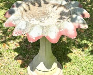 Heavy Cement Birdbath - 2 Pieces 