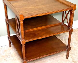 Three-Tier Nightstand with Shelves 