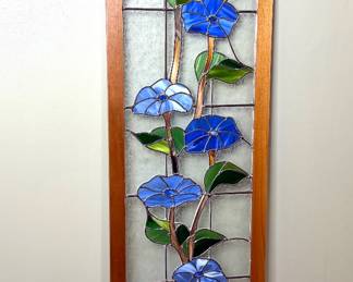 Hand Made Flower Stained Glass Panel 2 