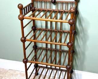 Antique Victorian Ball and Stick Shelf 